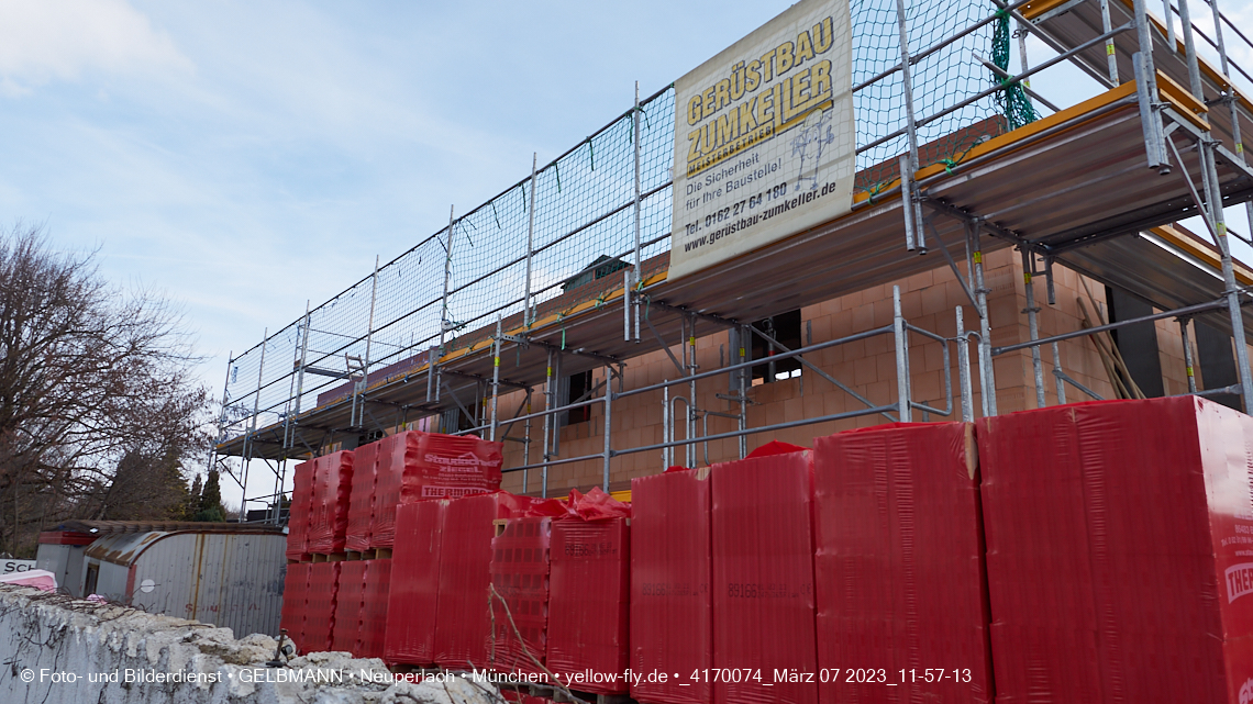 07.03.2023 - Baustelle Niederalmstrasse 16 in Neuperlach